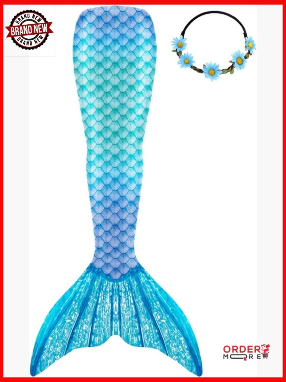 Adult Mermaid Tail Swimsuit One Piece No Fin Pool Party Cosplay